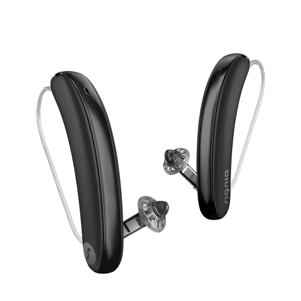 Styletto 3IX Slim RIC R Black Black Gloss Aide auditive