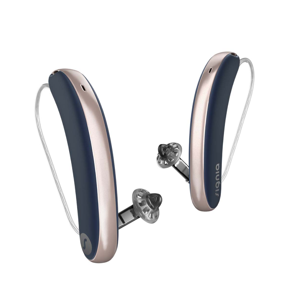 Styletto 7IX Slim RIC R Cosmic Blue Rose Gold Aide auditive